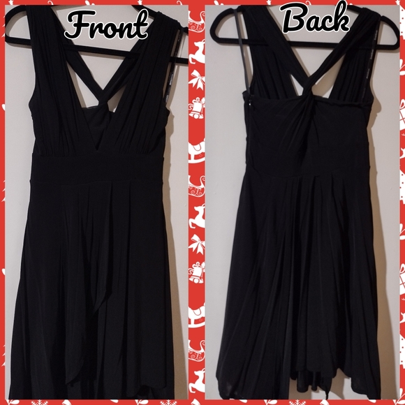 Bebe Sexy Black Dress size Small Swing Style Marilyn Monroe Dress - Picture 2 of 16